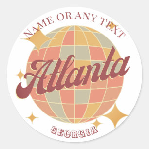 Sticker Rond Atlanta Georgia City souvenir