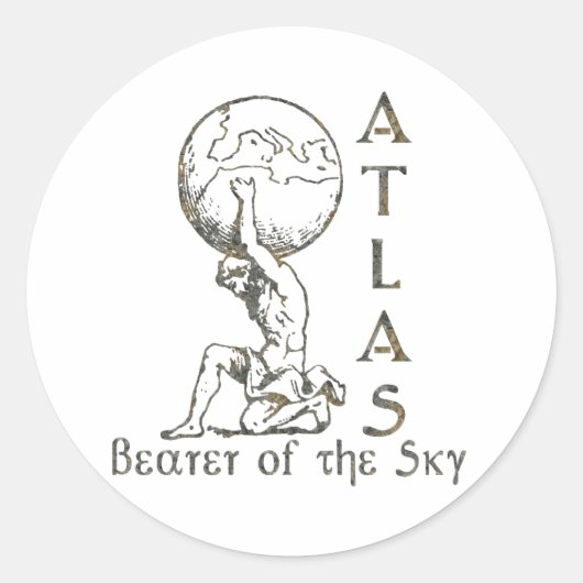 Sticker Rond Atlas (Devant)