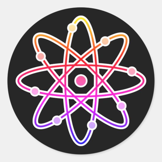 Sticker Rond Atom (Devant)
