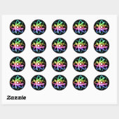 Sticker Rond Atom brillant coloré | Cadeaux Geeks (Feuille)