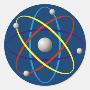 Sticker Rond Atom (couleur)