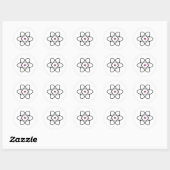 Sticker Rond Atom Nucleus (Feuille)
