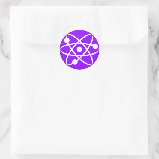 Sticker Rond Atom violet violet (Sac)