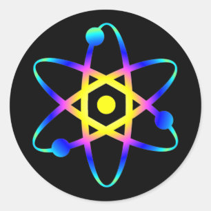 Sticker Rond atome de la science