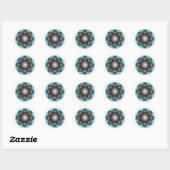 Sticker Rond Atome gris (Feuille)