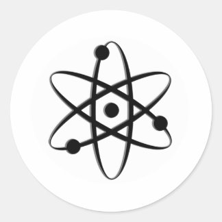 Sticker Rond atome noir
