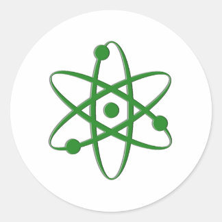 Sticker Rond atome vert foncé