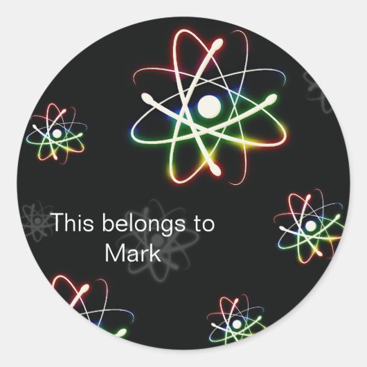 Sticker Rond Atomes (Devant)