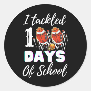 Sticker Rond Attaqué 100 Jour De Football Scolaire Garçon 100E