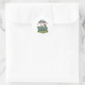 Sticker Rond Attaque Alien (Sac)