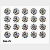 Sticker Rond Attaque arc-en-ciel (Feuille)