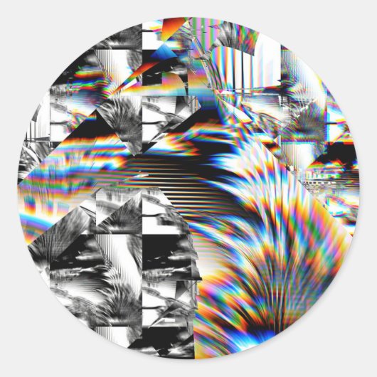 Sticker Rond Attaque arc-en-ciel (Devant)