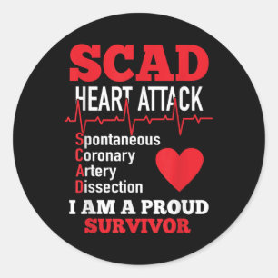 Sticker Rond Attaque Cardiaque Scad Cardiaque Spontanée Disques