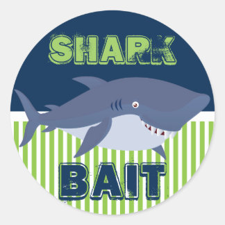 Sticker Rond Attaque de requin