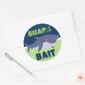 Sticker Rond Attaque de requin (Enveloppe)