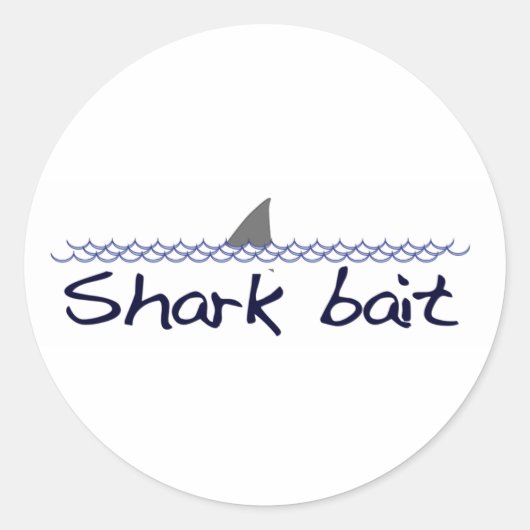 Sticker Rond Attaque de requin (Devant)