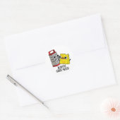 Sticker Rond Atteindre Gratesse Funny Fromage Puns (Enveloppe)