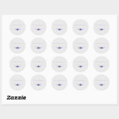 Sticker Rond Attente de l'art Abstrait (Feuille)