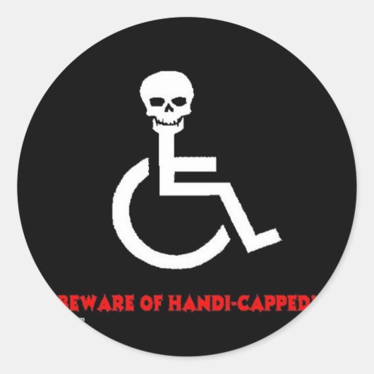 Sticker Rond Attention (Devant)