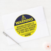 Sticker Rond Attention (Enveloppe)