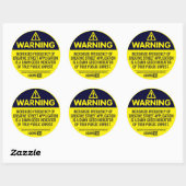 Sticker Rond Attention (Feuille)