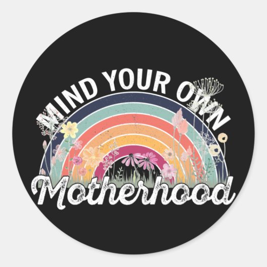 Sticker Rond Attention à votre propre maternité, cadeaux de la  (Devant)