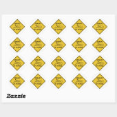 Sticker Rond Attention aux serpents, signalisation routière, Au (Feuille)