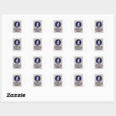 Sticker Rond Attention aux smartphones, signe Zombie (Feuille)