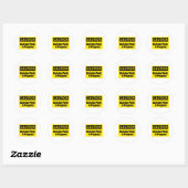 Sticker Rond Attention Bachelor Party en cours (Feuille)