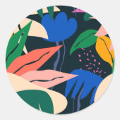 Sticker Rond Attention Getter motif abstrait (Devant)