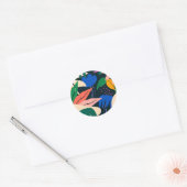 Sticker Rond Attention Getter motif abstrait (Enveloppe)