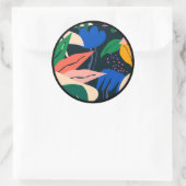 Sticker Rond Attention Getter motif abstrait (Sac)