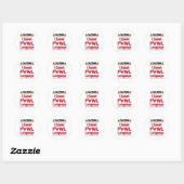 Sticker Rond Attention Je Parle Fowl Langue Chicken Farmer (Feuille)