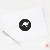 Sticker Rond Attention Kangourou (Enveloppe)