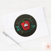 Sticker Rond "Attention, Soyez Heureux !" (Enveloppe)