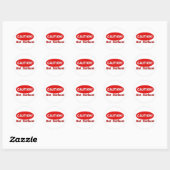 Sticker Rond Attention ! - Surface chaude (Feuille)