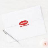 Sticker Rond Attention ! - Surface chaude (Enveloppe)