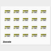 Sticker Rond ATTENTION Surveillez Les Objets Volants ! (Feuille)