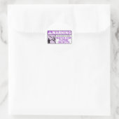 Sticker Rond ATTENTION Surveillez Les Objets Volants ! (Sac)