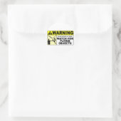 Sticker Rond ATTENTION Surveillez Les Objets Volants ! (Sac)