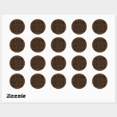 Sticker Rond Attention Toucher Mon Bump Bébé résultera en Mère (Feuille)