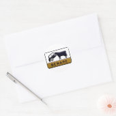 Sticker Rond Attention - Voiture de vache (Enveloppe)