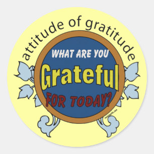 Sticker Rond Attidue de gratitude