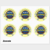 Sticker Rond Attidue de gratitude (Feuille)