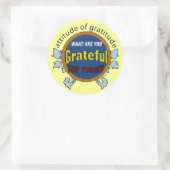 Sticker Rond Attidue de gratitude (Sac)