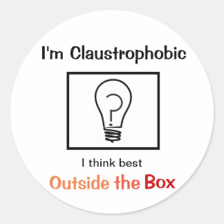 Sticker Rond attitude avec claustrophobie