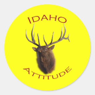 Sticker Rond Attitude de l'Idaho