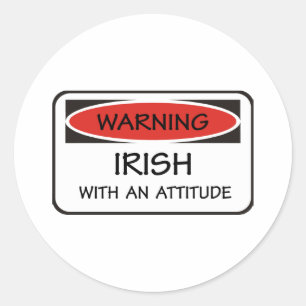 Sticker Rond Attitude irlandaise