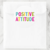 Sticker Rond Attitude positive dans les couleurs vives (Sac)