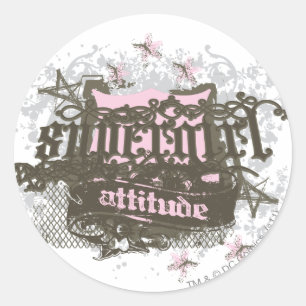 Sticker Rond Attitude supergirl